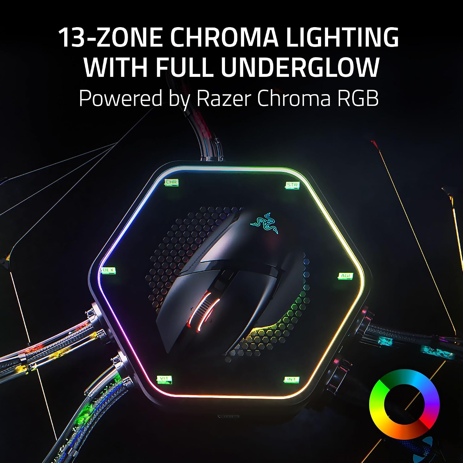Razer Basilisk V3 Pro 35K - Fully Customizable Wireless Ergonomic Gaming Mouse with Chroma RGB - 35K Optical Sensor (Configurable Tilt Wheel, 13 Customizable Controls) Black