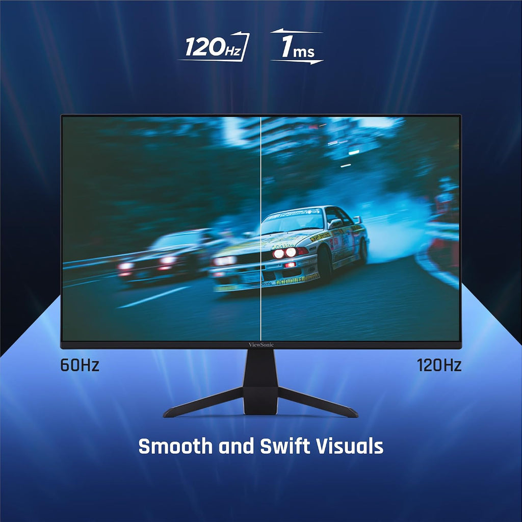 ViewSonic VX2770-MHD 27 Inch 1080p Monitor, IPS Display with 120Hz and Variable Refresh Rate for Ultimate Home Entertainment, Eye Care Technology, HDMI, and DisplayPort Inputs