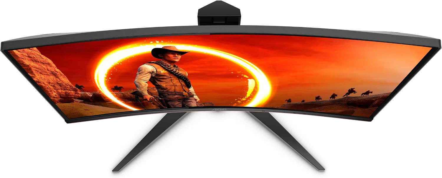 AOC C24G1A 24' Curved Frameless Gaming Monitor, FHD 1920x1080, 1500R, VA, 1ms MPRT, 165Hz (144Hz supported), FreeSync Premium, Height adjustable Black