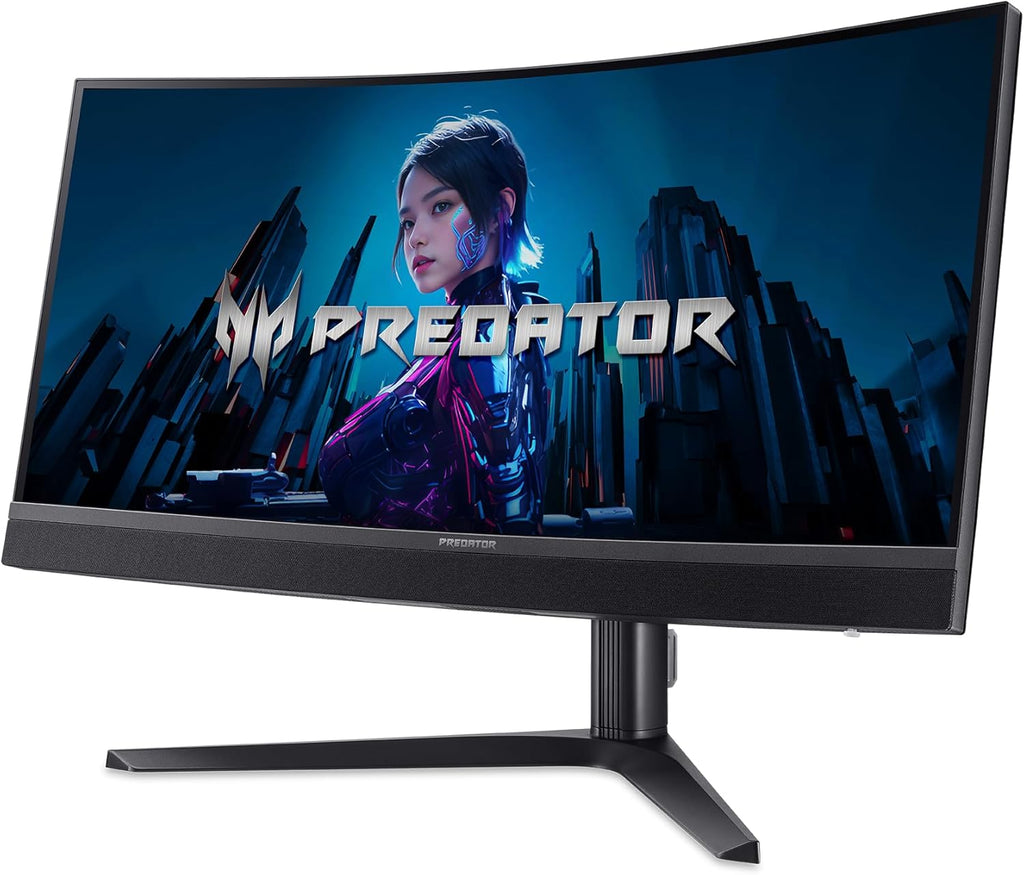 Acer Predator Gaming 1500R Curved Monitor | 34' UWQHD 3440 x 1440 MiniLED | AMD FreeSync Premium | Up to 200Hz | Up to 0.5ms | DisplayHDR 1000 | USB Type-C, DP 1.4 & 2 x HDMI 2.1 | X34 X0bmiiphux