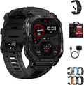 CARBINOX Blaze Smart Watch with GPS (Sport Mode), Fitness Tracker Waterproof IP69K, Compatible with Android and iOS, 170+ Sports Modes, Make/Receive Calls (Square Ultimate Pack)