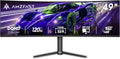 Amzfast 49 Inch Curved Monitor 120Hz DQHD (5120x1440) Ultrawide Gaming Monitor, 120% sRGB, 1500R, 1ms MPRT, HDR, Adaptive Sync, PIP/PBP, Height Adjustable, HDMI 2.0/DP 1.4, VESA 75x75, AMZG49C7U