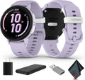Garmin Bounce 2, Kids Smartwatch with Calling, Messaging and Location Tracking Features, Light Purple Bundle with USB Wall Charger + More