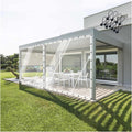 Outdoor Pergola Curtain Waterproof PVC Tarpaulin with Rustproof Grommets Heavy Duty Tarpaulin Transparent, for Porch, Gazebos, Customizable(20x16'/6x5m)