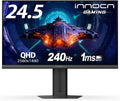 INNOCN 24.5' QHD 2K 1440P 240Hz Gaming Monitor for PS5, Xbox Console, PC Computer, IPS HDR400 1Ms HDMI 2.1, DisplayPort, Low Blur, Height/Pivot Adjustable Stand, Black - 25G2S Plus