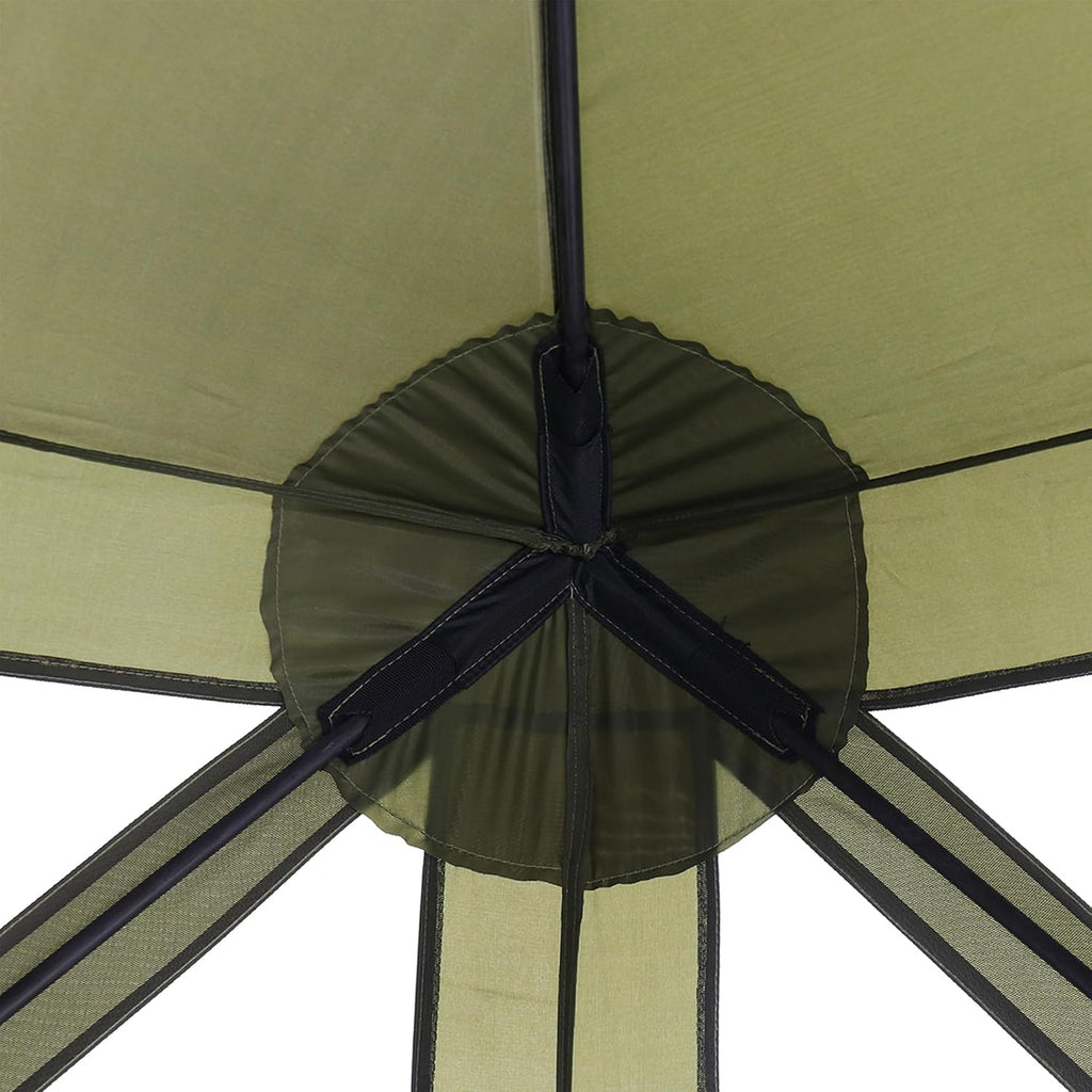 CLAM Quick-Set Pop Up Screen Tent, Traveler, 6 x 6 ft, Instant Setup Green Portable Outdoor Shelter, Compact Bug-Free Canopy Tent for Camping, Fishing, Backyard - Green