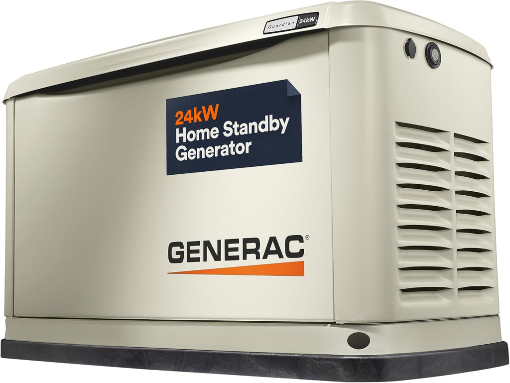 Generac Guardian 24kW Home Standby Generator - Automatic Whole House Backup Power for Storms, Emergencies, and Outages, WiFi Enabled, Runs on Natural Gas or Liquid Propane, Quiet Operation