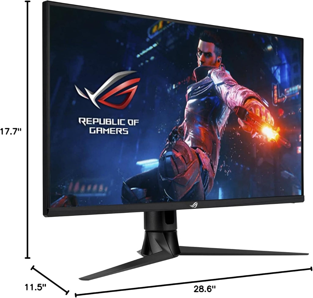 ASUS (PG329Q-W ROG Swift 32' 1440P Gaming Monitor - White, QHD (2560 x 1440), Fast IPS, 175Hz, 1ms, Extreme Low Motion Blur Sync, G-Sync Compatible, Eye Care, DisplayPort, HDMI, USB, DisplayHDR600
