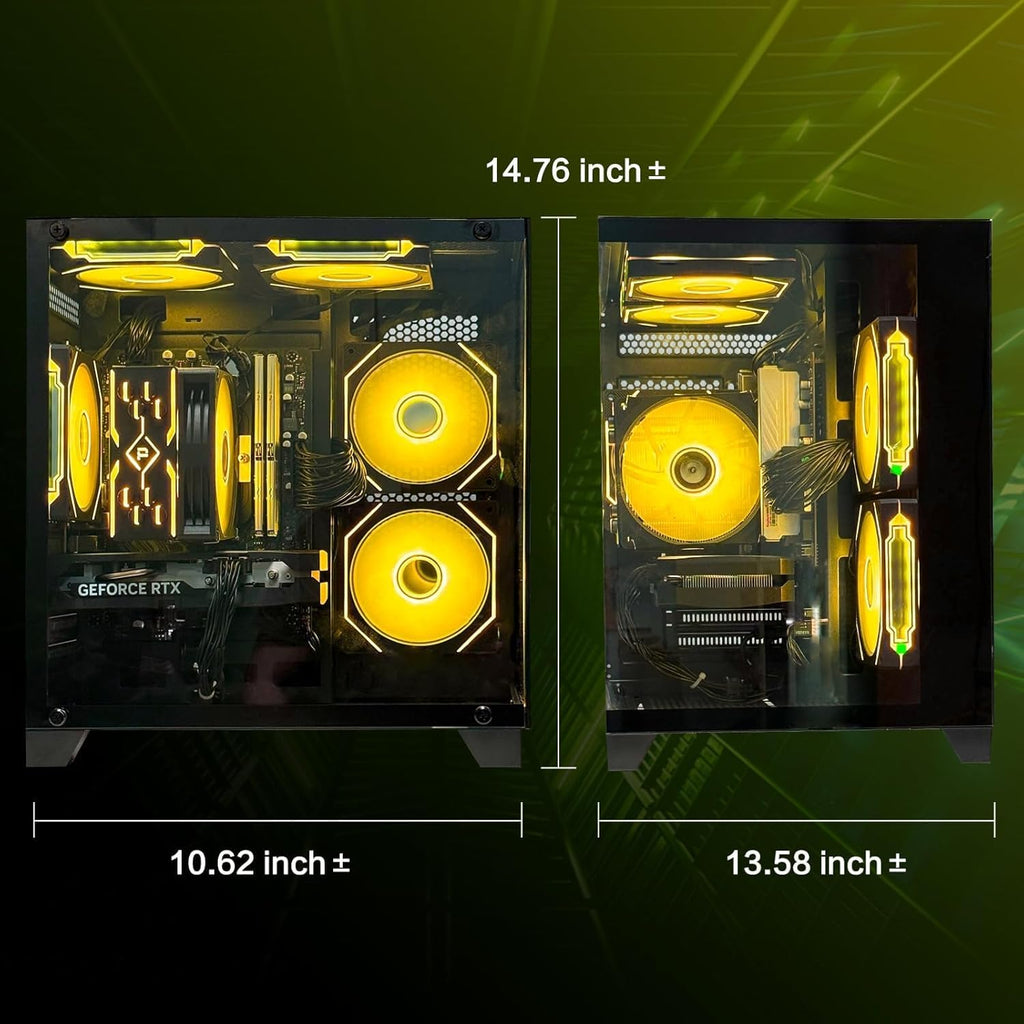 AEXPXO Prebuilt Gaming PC Desktop, AMD Ryzen 7 5700X, RTX 5060 8GB GDDR7, 16GB DDR4 3200MHz, 1TB NVMe SSD, ARGB Cooler, WiFi, 550W Bronze PSU, Gaming Computer for Gaming Streaming & Content Creation
