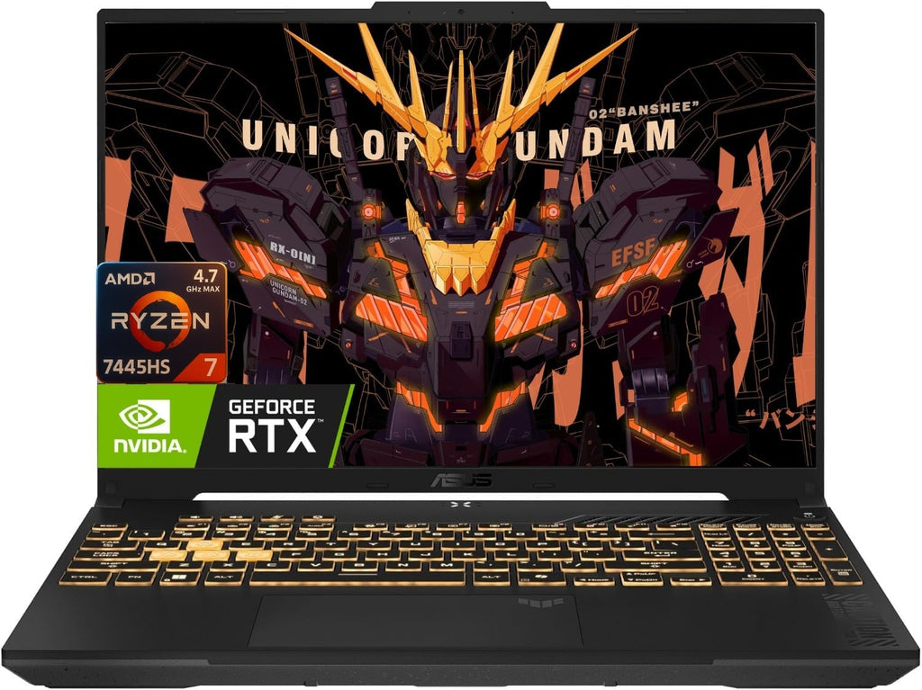 ASUS TUF A16 16' FHD 144Hz Gaming Laptop, AMD Ryzen 7 7445HS (6 Cores, Up to 4.7GHz), NVIDIA GeForce RTX 4050, 32GB DDR5 RAM, 1TB SSD, USB-C, Wi-Fi 6E, Bluetooth, Backlit Keyboard, Windows 11