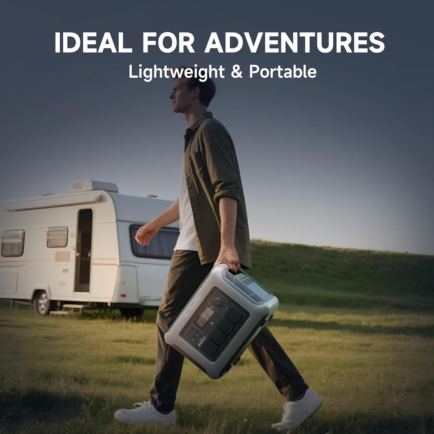 ALLPOWERS R1500 LITE Portable Power Station,1600W/1056Wh LiFePO4 Solar Generator, Solar Power with UPS Function, Fast Charging (R1500 LITE)