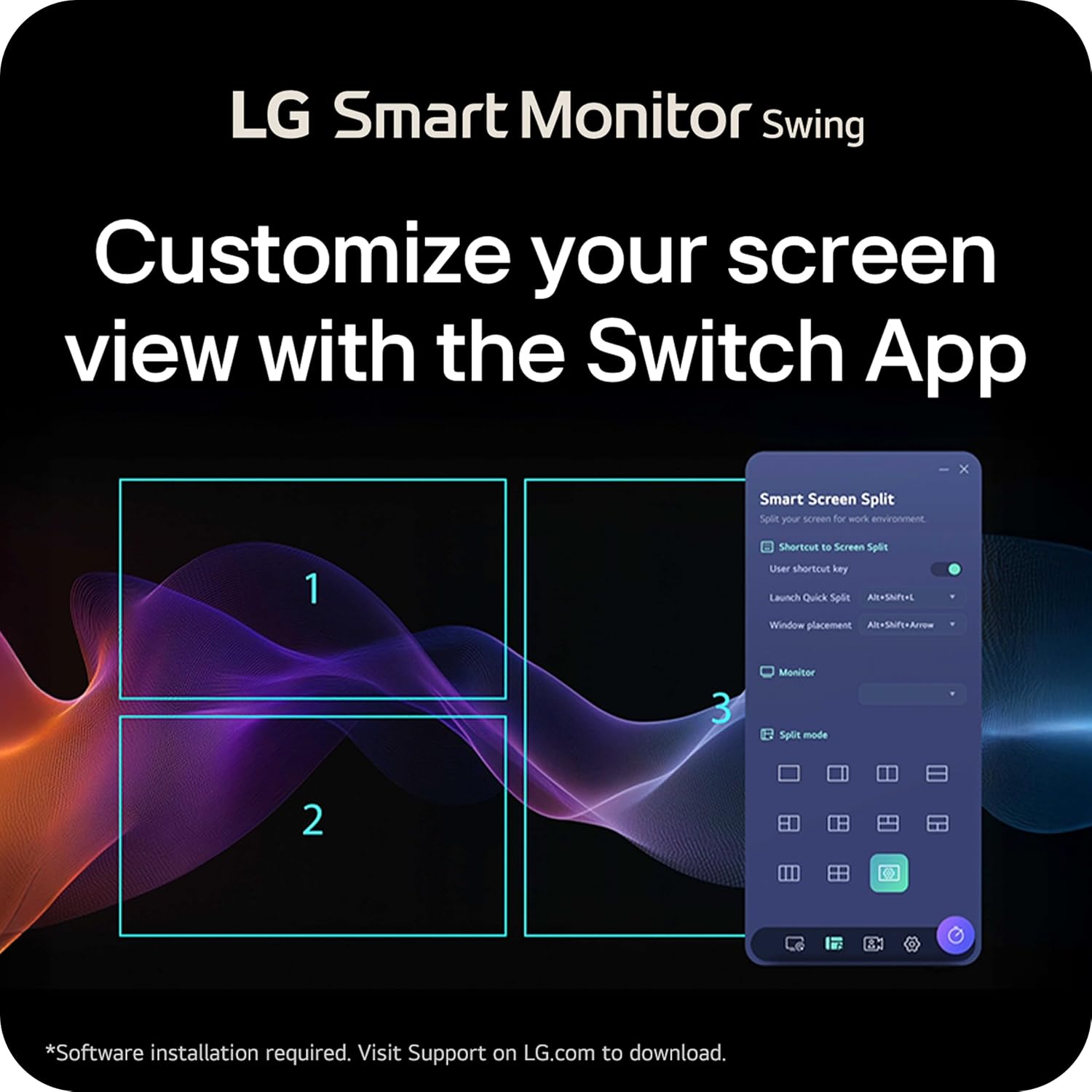 LG Smart Monitor Swing 32U889SA-W 32-Inch 4K UHD (3840x2160) IPS Touchscreen on a Fully Adjustable Wheeled Base HDR10, webOS, Built-in Speaker, HDMI, USB Type-C, Tilt/Height/Swivel/Pivot Stand, White