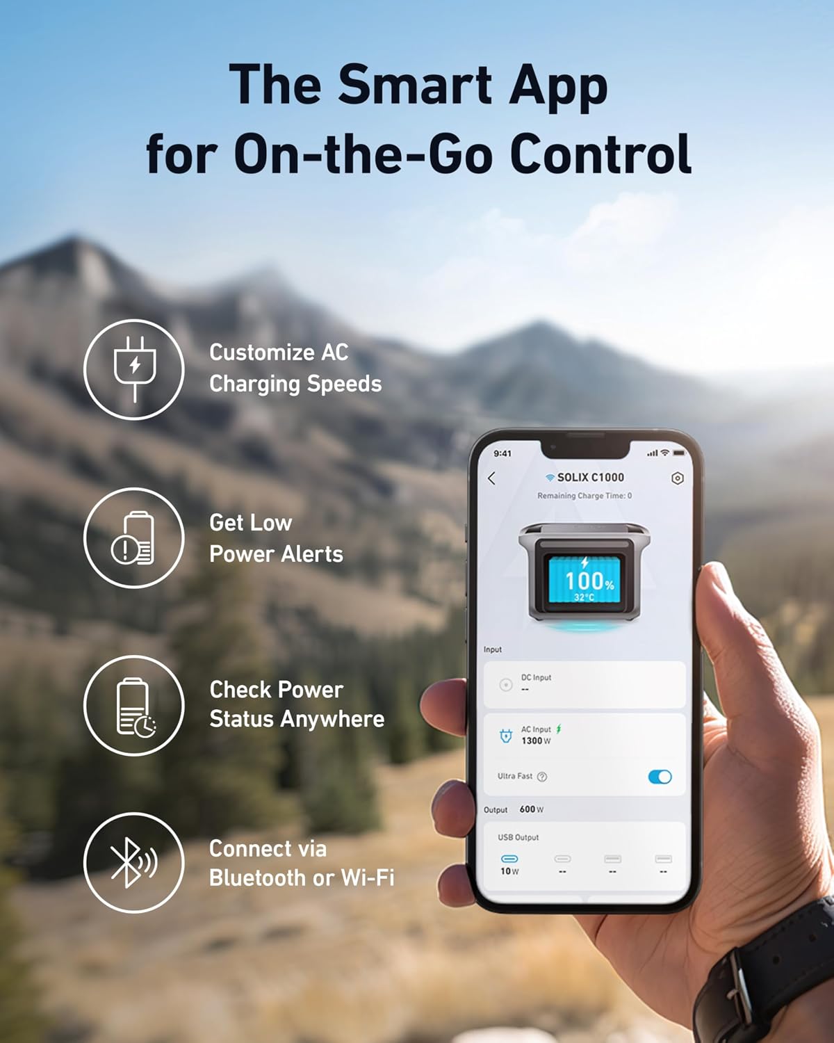 Anker SOLIX C1000 Portable Power Station with Alternator Charger, 1800W (Peak 2400W) Solar Generator, Full Charge in 58 Min, 1056wh LiFePO4 Battery for Home Backup, Power Outages, and Outdoor Camping
