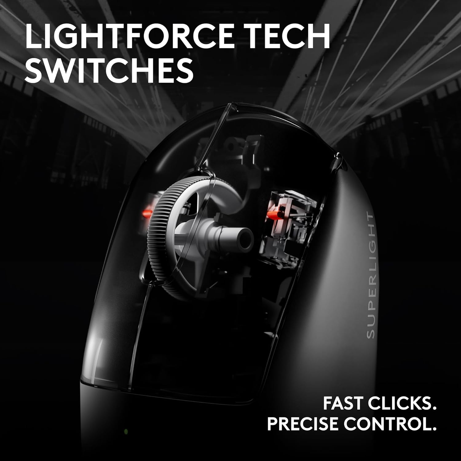 Pro X Superlight 2c Wireless Gaming Mouse: 51g Compact Mini Size, Symmetrical Shape, <8 kHz Polling, 44K DPI, PowerPlay Wireless Charging Supported, USB-C, 5 Programmable Buttons, For PC/Mac - White