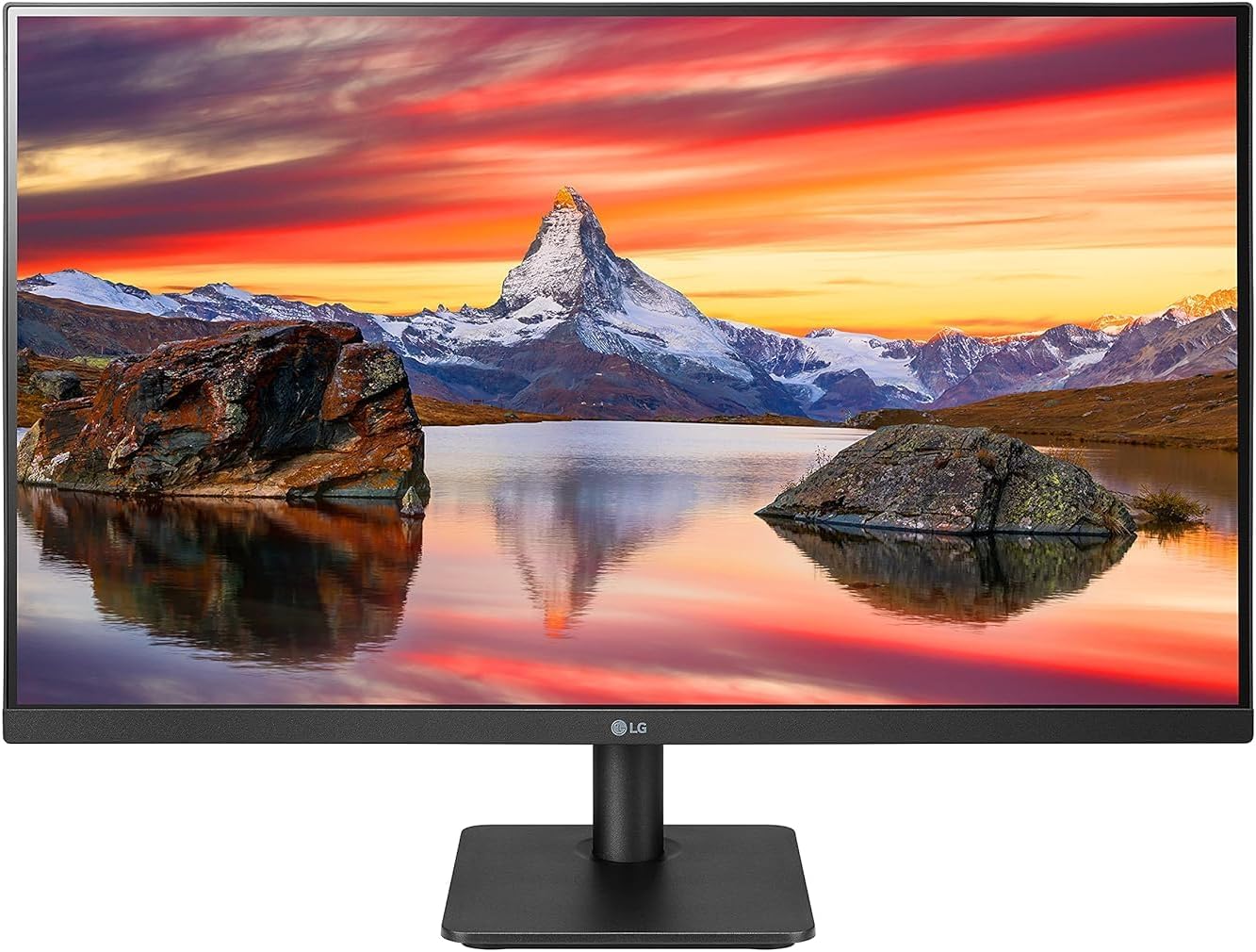 LG 27MP400-B 27' Full HD (FHD) (1920 x 1080) IPS Display with 3-Side Virtually Borderless Design & Mountable Monitor, 75hz, AMD FreeSync and OnScreen Control – Black