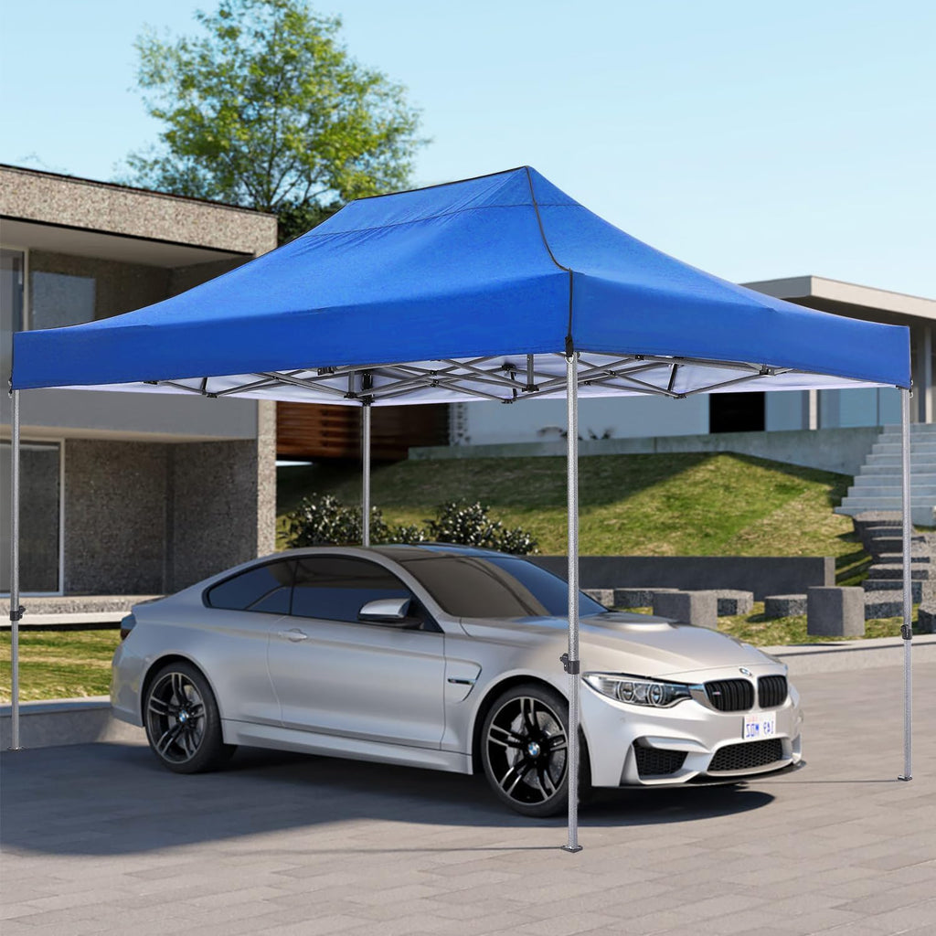 COBIZI 10x15 Pop up Canopy Tent 10x15 Canopy with 4 Sidewalls Waterproof Heavy Duty Commercial Canopy for Parties Outdoor Garden Gazebo Tent, Carry Bag(10x15ft, Blue)
