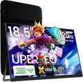 UPERFECT Portable Monitor 18.5 inch 120HZ 125% sRGB 1080P w/VESA & Stand, Large Portable Monitor FreeSync IPS HDR Gaming Display, HDMI USB C Travel Second Screen for Laptop MacBook