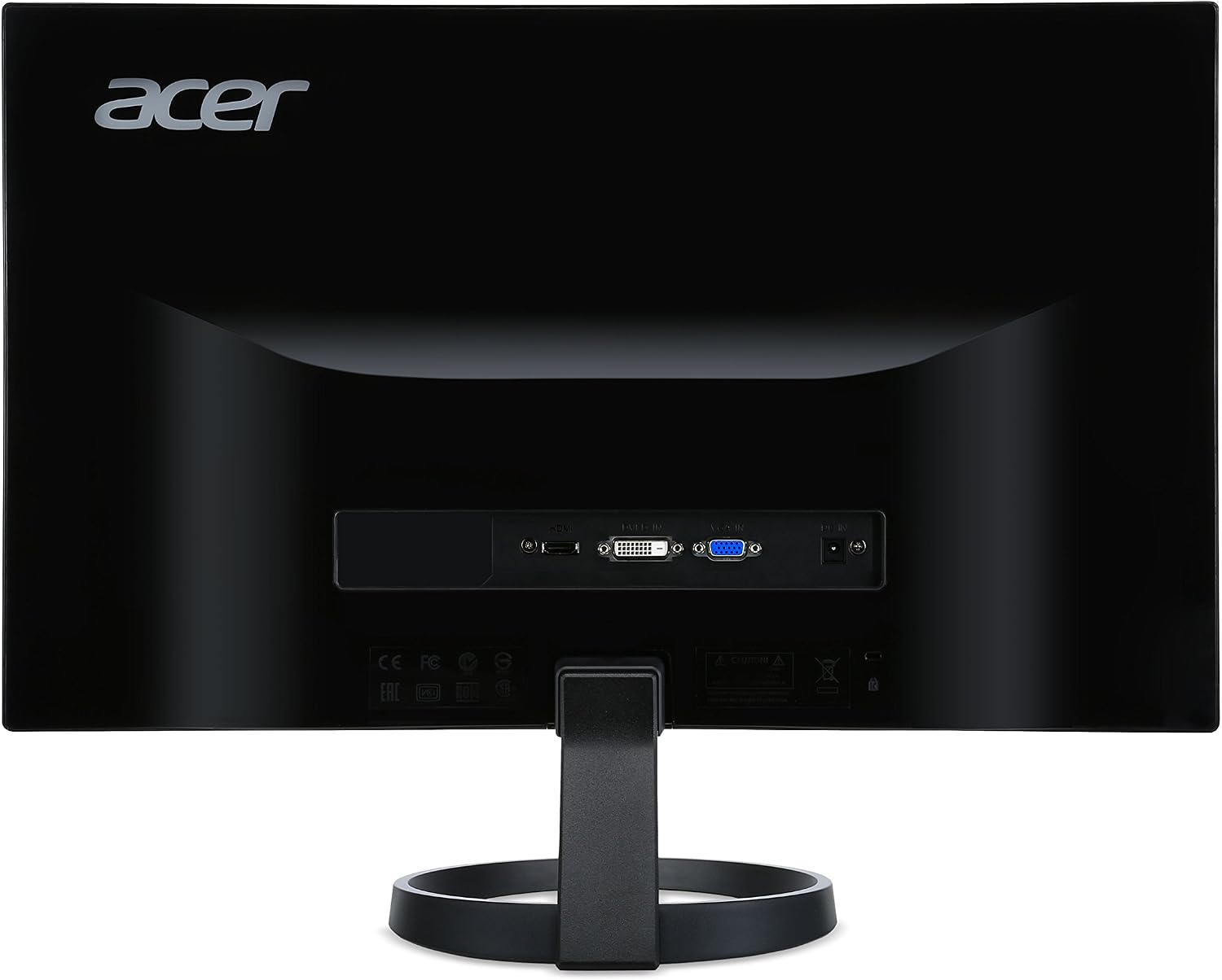 acer 23.8' Full HD 1920 x 1080 IPS Zero Frame Home Office Computer Monitor - 178° Wide View Angle - 16.7M - NTSC 72% Color Gamut - Low Blue Light - Tilt Compatible - VGA HDMI DVI R240HY bidx