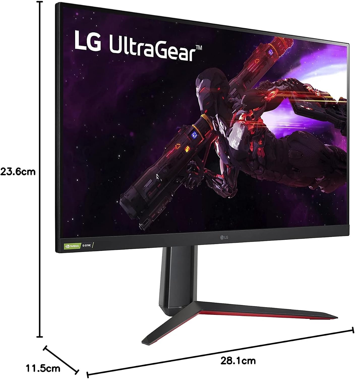 LG 32GP850-B 32-inch QHD (2560 x 1440) Ultragear Gaming Monitor, Nano IPS, 165Hz, 1ms, G-Sync, AMD FreeSync Premium, HDR10, HDMI, DisplayPort, Tilt/Height/Pivot Stand, 3-Side Borderless Design, Black