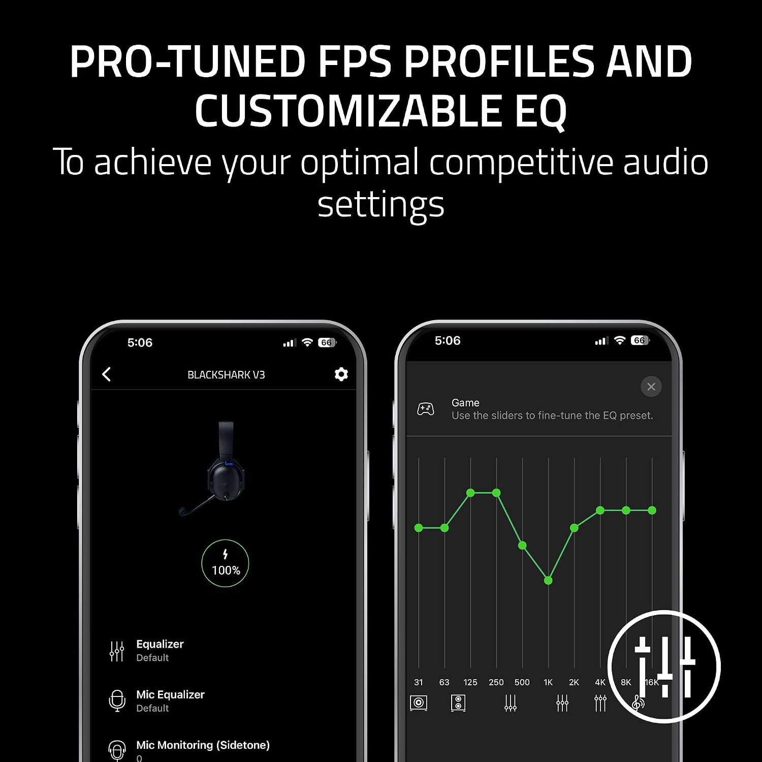 Razer BlackShark V3 Wireless Gaming Headset for PS5: 50mm Drivers - Super Wideband Mic - 2.4 GHz, Bluetooth - Works with PC, Mac, Nintendo Switch, Smartphone - Long Battery Life - Black