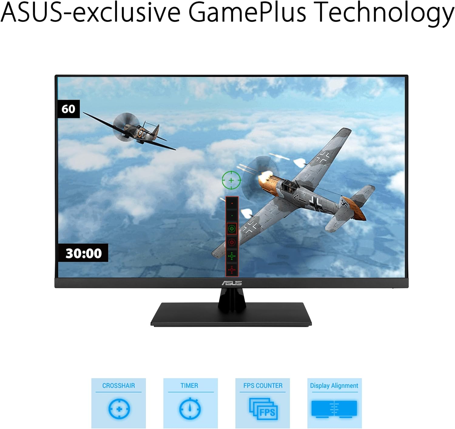 ASUS 31.5' 4K HDR Eye Care Monitor (VP327Q) – UHD (3840 x 2160), 99% sRGB, HDR-10, Adaptive-Sync, Speakers, DisplayPort, HDMI, Flicker Free, Blue Light Filter, VESA Mountable,Black