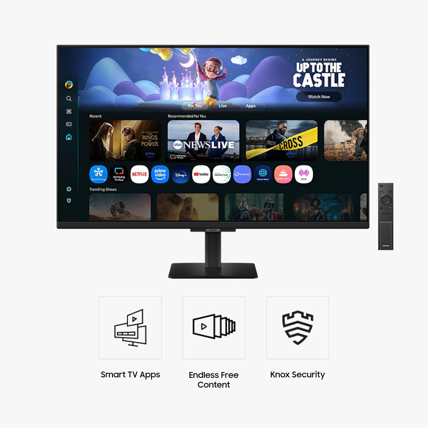 Samsung 32-Inch M5 (M50F) Series FHD Smart Monitor with Streaming TV, Speakers, HDR10, Gaming Hub, Multiple Ports, Workout Tracker, Vision Accessibility Tools, Black, LS32FM502ENXZA