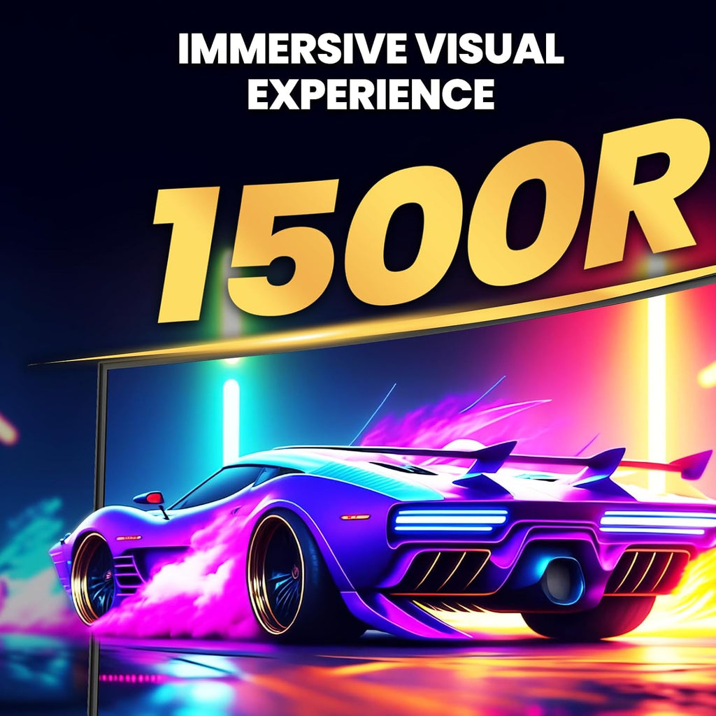 CRUA 49' Curved Gaming Monitor | DQHD(5120 * 1440), 144Hz/165Hz, 1500R, 32:9, AMD FreeSync, 120% sRGB, Height Adjustable Ultra-Wide Screen Monitors, HDMI 2.1 & DP 1.4, Wall Mount Install- Black