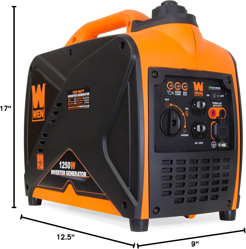 WEN 56125i Super Quiet 1250-Watt Portable Inverter Generator, CARB Compliant
