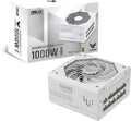 ASUS TUF Gaming 1000W Gold White Edition (1000 Watt, Fully Modular Power Supply, 80+ Gold Certified, Military-Grade Components, Dual Ball Bearing, Axial-tech Fan, PCB Coating, 10 Year Warranty)