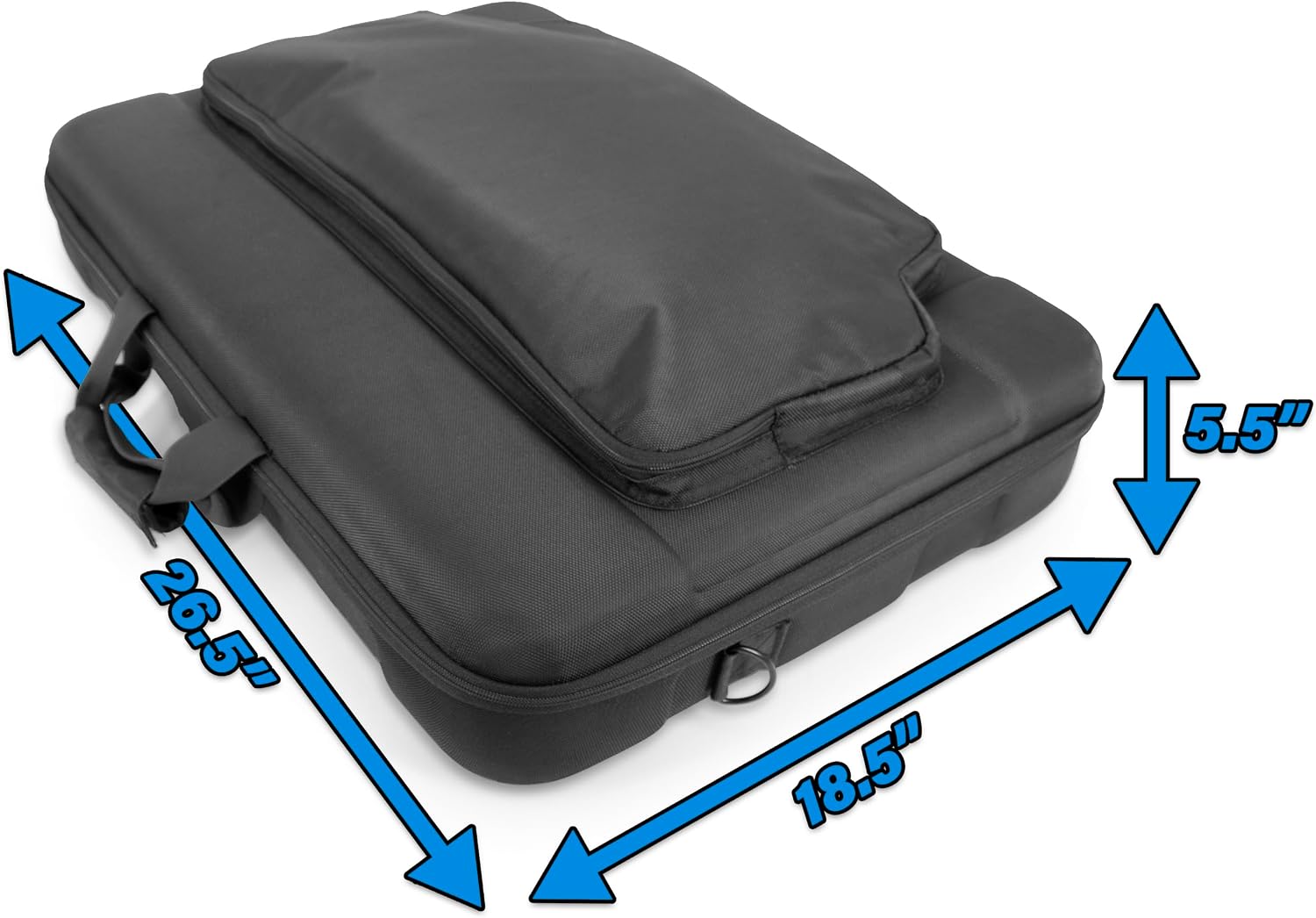 CASEMATIX Portable Monitor Case for 24-29 Inch Screens, Hard Shell EVA Travel Case for 24' 27' Gaming Monitor or Portable Display, Padded Foam Screen Protector Carry Bag with Accessory Storage