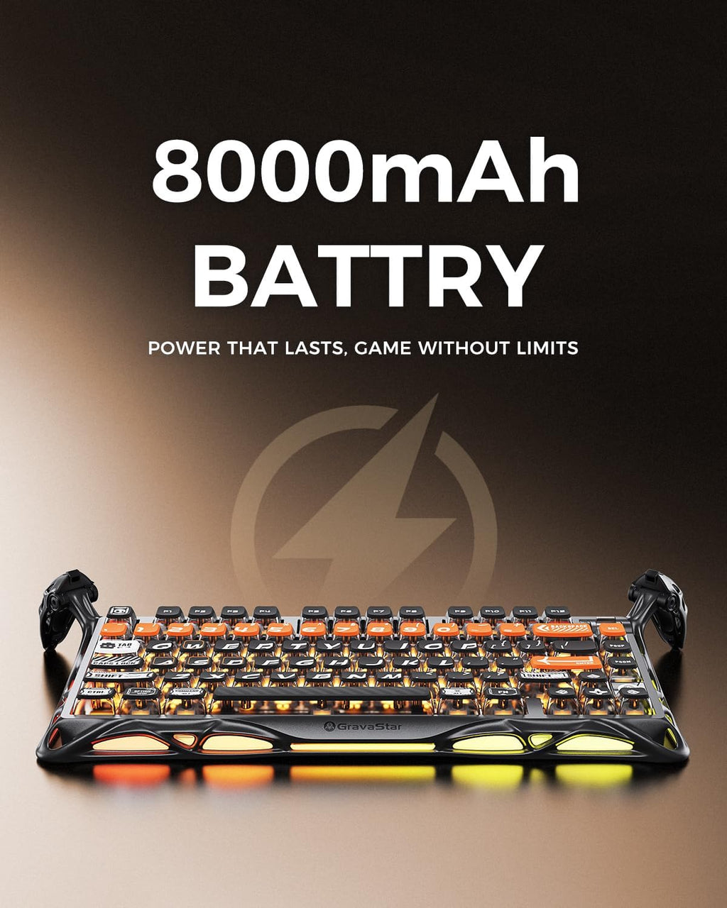 GravaStar Mercury K1 Pro Wireless Mechanical Gaming Keyboard, 75% Layout RGB Custom Keyboard, Aluminum Alloy Matte Black Frame with Phoenix-Inspired Keycaps, Hot-Swappable Linear Switches – CyberFlare