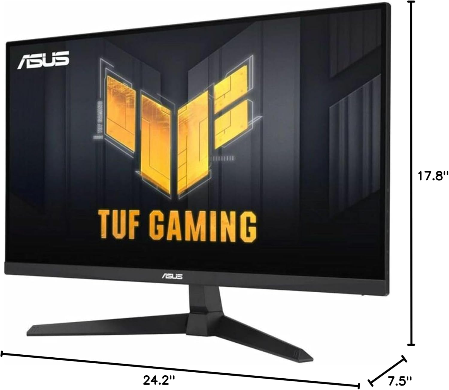 ASUS TUF Gaming 27' 1080P Monitor (VG279Q3A) – Full HD, 180Hz, 1ms, Fast IPS, Extreme Low Motion Blur Sync, FreeSync Premium, G-SYNC Compatible, Variable Overdrive, 99% sRGB, DisplayPort, HDMI