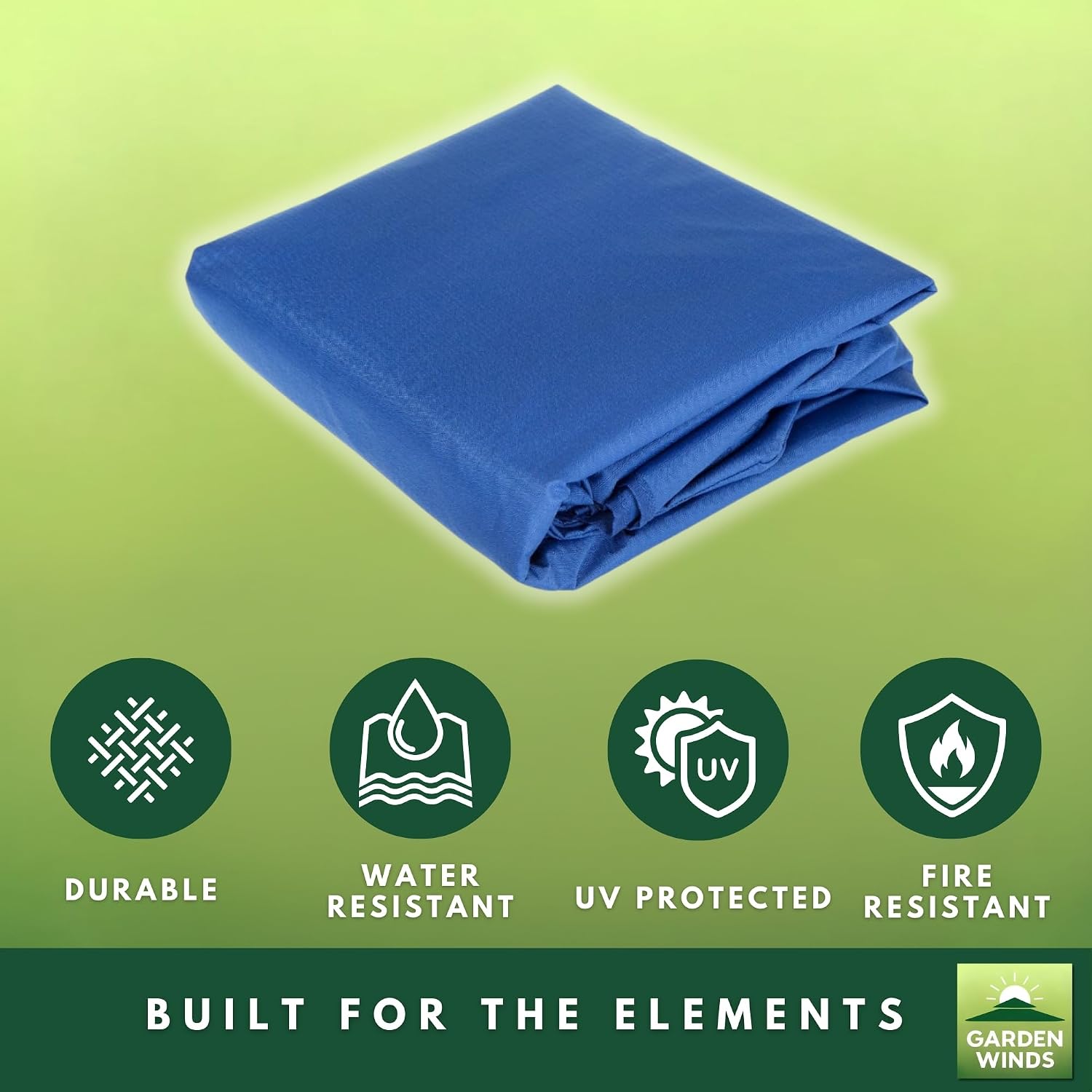 Garden Winds Reinforced RipLock 350 Replacement Canopy Top Cover Compatible with Garden Treasures 10' x 10' Pergola Models GF-9A037X, GF-12S039B - True Navy