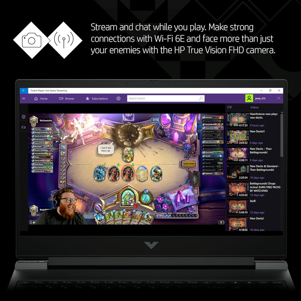HP Victus 15.6 Ryzen 5 RTX 4050 Premium Gaming Laptop, 15.6' FHD 144Hz, AMD Ryzen 5 8645HS (Beats Intel i7-1355U & Intel i5-14400F), NVIDIA GeForce RTX 4050, 32GB DDR5 RAM, 1TB SSD, Backlit KB, W11P