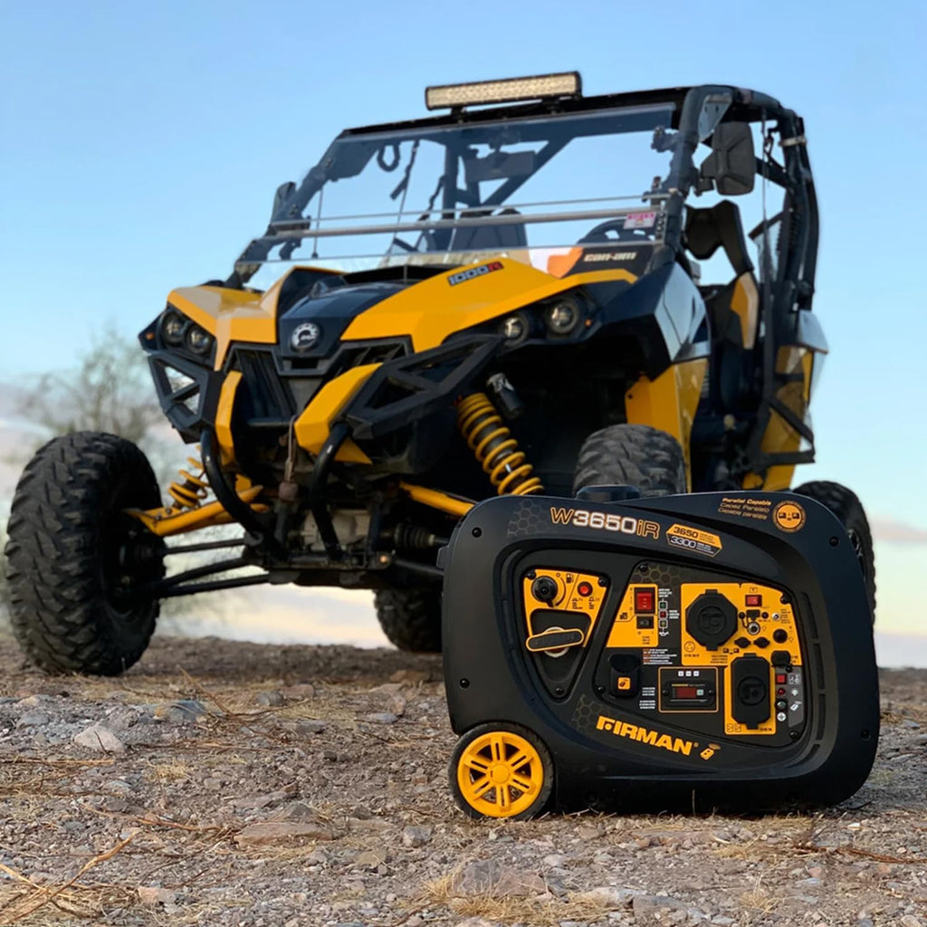 FIRMAN W03383 Inverter Portable Generator, 3650W Remote Start Gas Power, 3300W Running Watts, Quiet Whisper Series Muffler, RV Ready 120V, Compact Fuel-Efficient Power for Camping and Outdoor Use