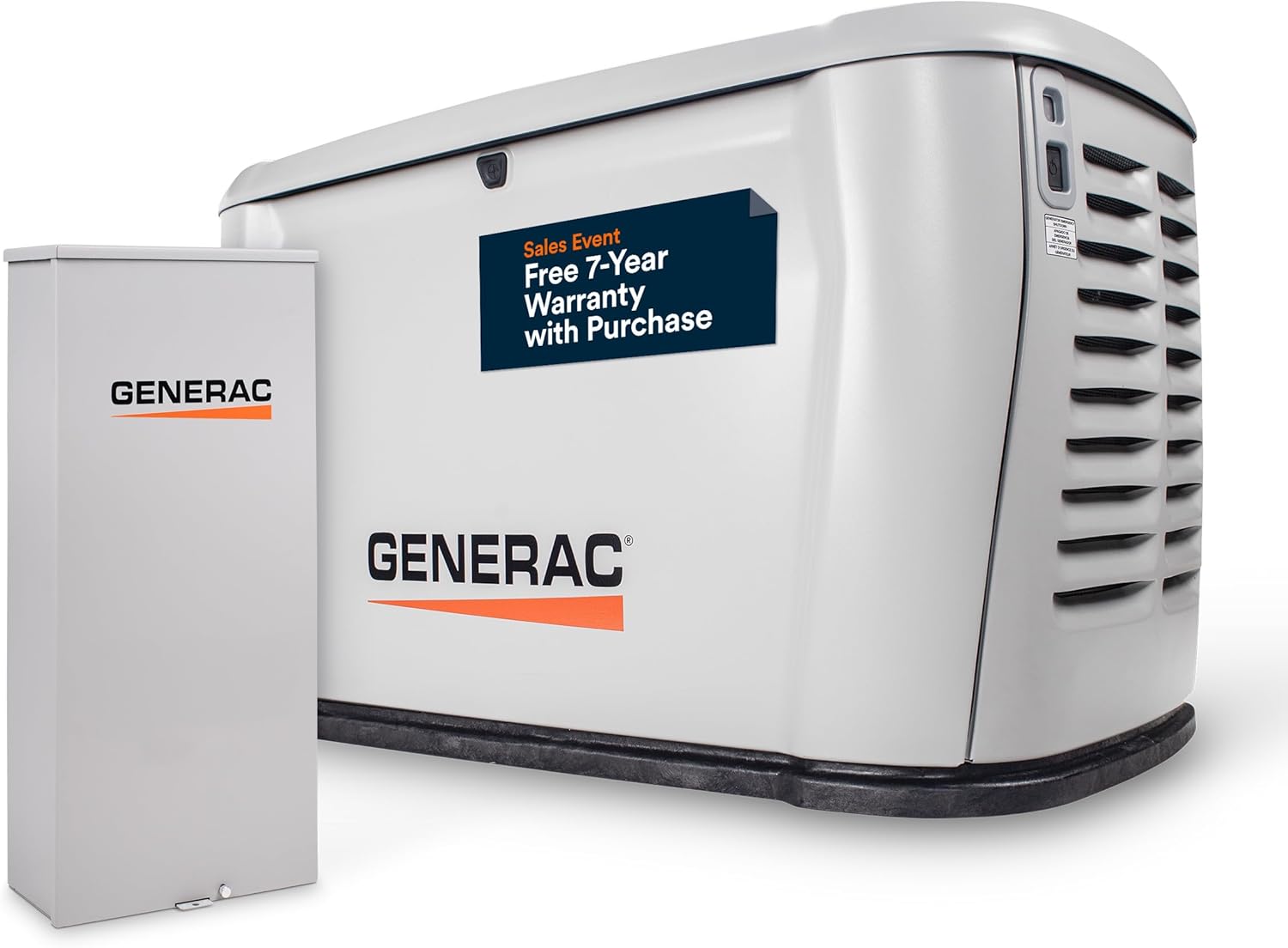 Generac 26kW Home Standby Generator for home use, built-in cellular connectivity, whole house generator for power backup
