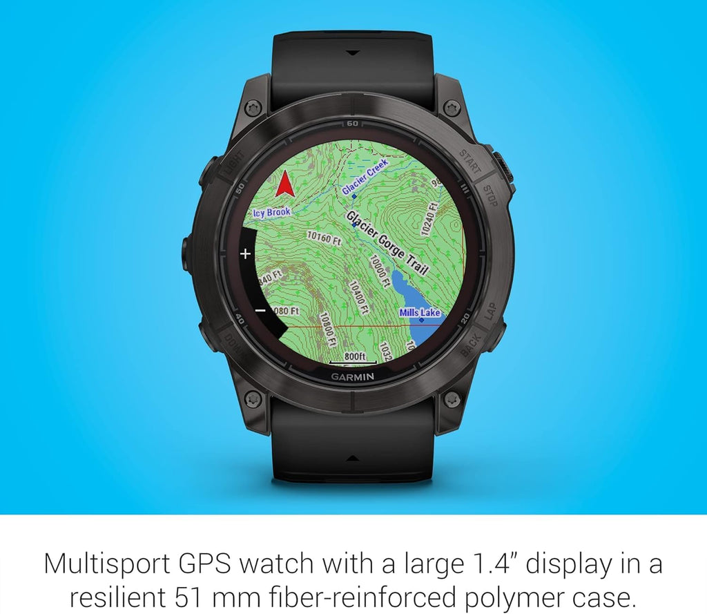 Garmin fēnix 7X Pro Sapphire Solar, Multisport GPS Smartwatch, Built-in Flashlight, Solar Charging Capability, Black - Renewed