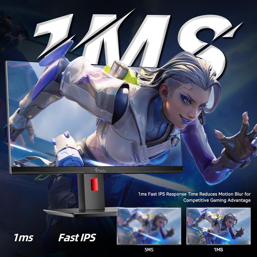 28 Inch 4K UHD 3840x2160 144Hz Gaming Computer Monitor,1ms IPS PC Screen,AMD FreeSync Premium,125% sRGB,95% DCI-P3,Monitor with Speaker,HDMI2.1,Height Adjustable,TS2700
