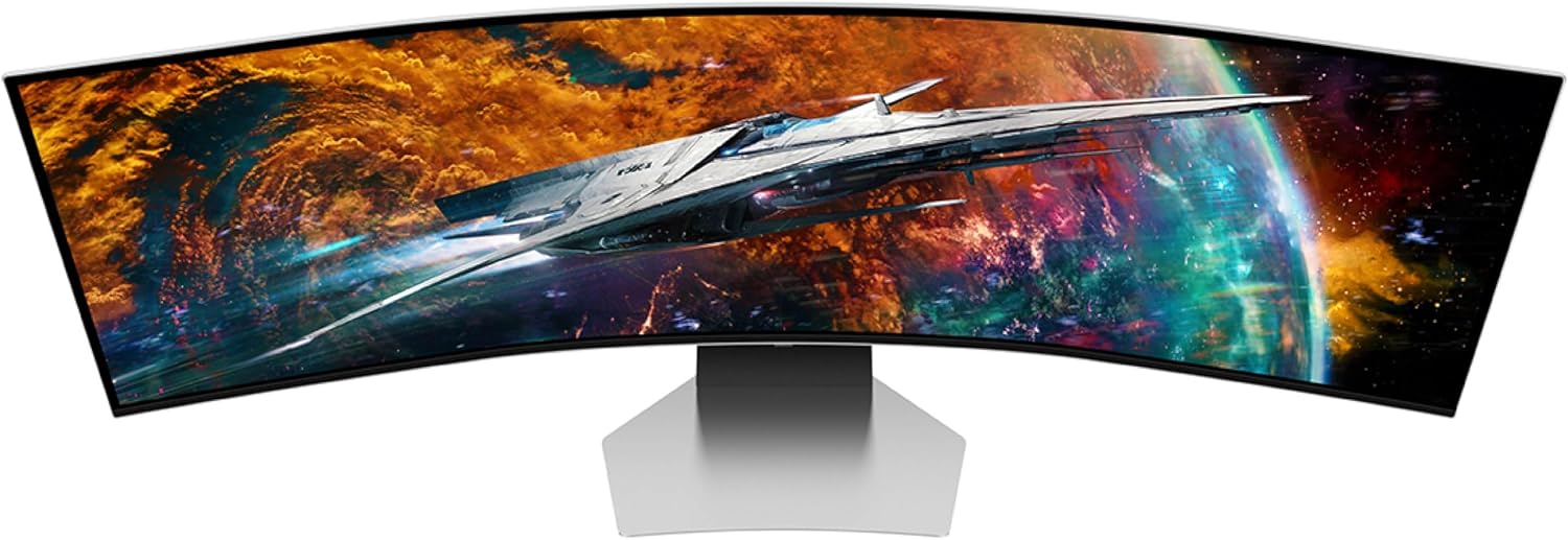 Samsung 49' Odyssey OLED G9 (G95SC) Curved Smart Gaming Monitor, QD-OLED, 240Hz, 0.03ms, FreeSync Premium Pro, G-Sync Compatible, Dual QHD, Neo Quantum Processor, LS49CG954SNXZA