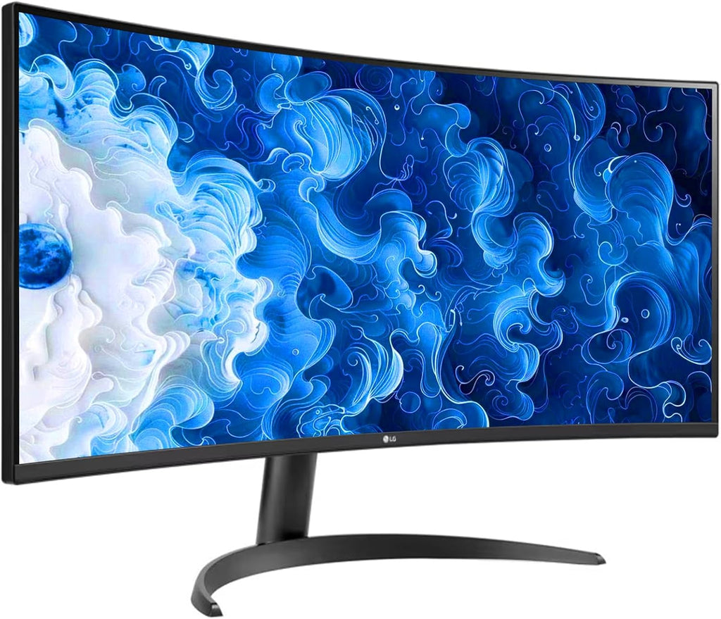 LG 34 Inch UltraWide Monitor, WQHD (3440x1440) Curved Display, 100Hz, sRGB 99%, HDR10, Black Stabilizer, Dynamic Action Sync, PBP, Auto Input Switch, Dual Controller, 1 x DisplayPort, 2 x HDMI, Black