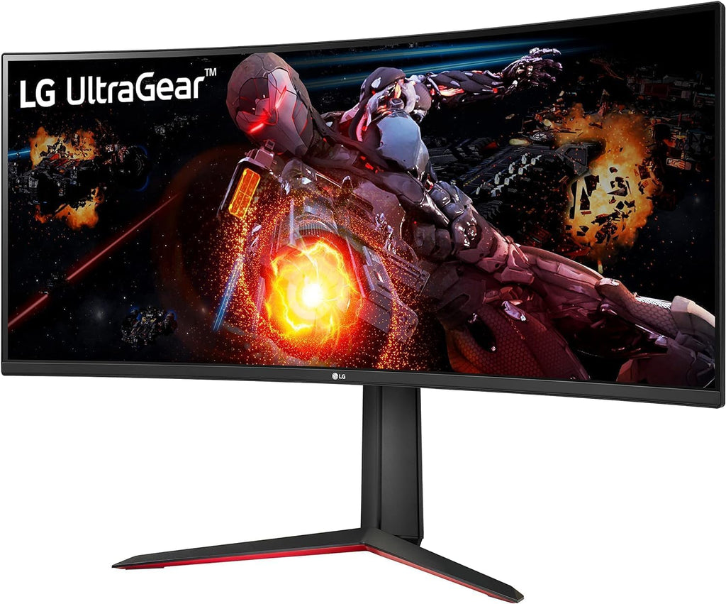 LG 34' Ultragear Curved Gaming Monitor, 21:9 QHD(3440 x 1440) Display, sRGB 99% Color Gamut, 160Hz, VA with HDR 10 Compatibility and AMD FreeSync Premium, Black, 34GP63A-B, with USB Wi-Fi