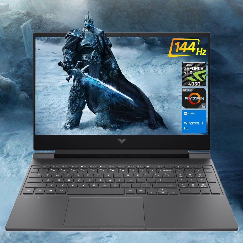 HP Victus 15.6 Ryzen 5 RTX 4050 Premium Gaming Laptop, 15.6' FHD 144Hz, AMD Ryzen 5 8645HS (Beats Intel i7-1355U & Intel i5-14400F), NVIDIA GeForce RTX 4050, 64GB DDR5 RAM, 1TB SSD, Backlit KB, W11P
