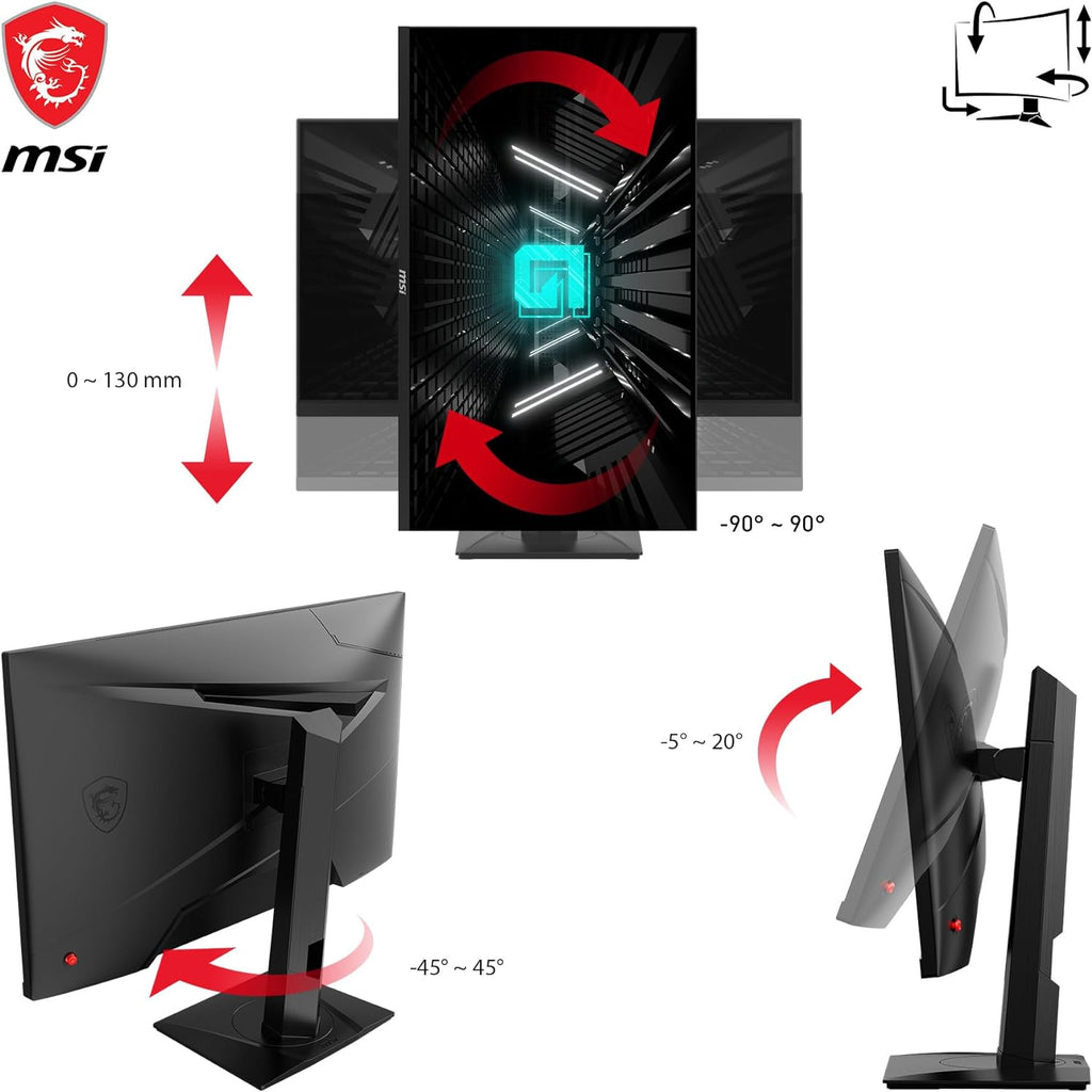 msi G274QPF-QD, 27' Gaming Monitor, 2560 x 1440(QHD), IPS, 170Hz, FreeSync Premium, HDR400, HDMI, Displayport, USB C, Tilt