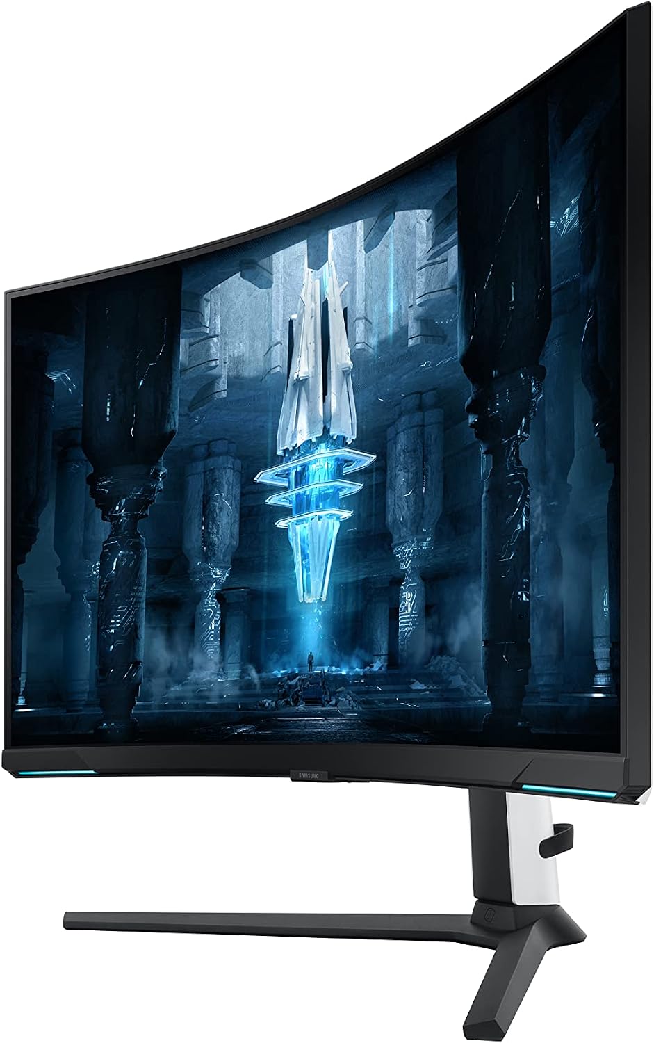 Samsung 2022 32'' Odyssey Neo G8 4K UHD 165Hz 1ms G-Sync 1000R Curved Gaming Monitor, Quantum HDR2000, AMD FreeSync Premium Pro, Ultrawide Game View, DisplayPort, HDMI, Black (Renewed)