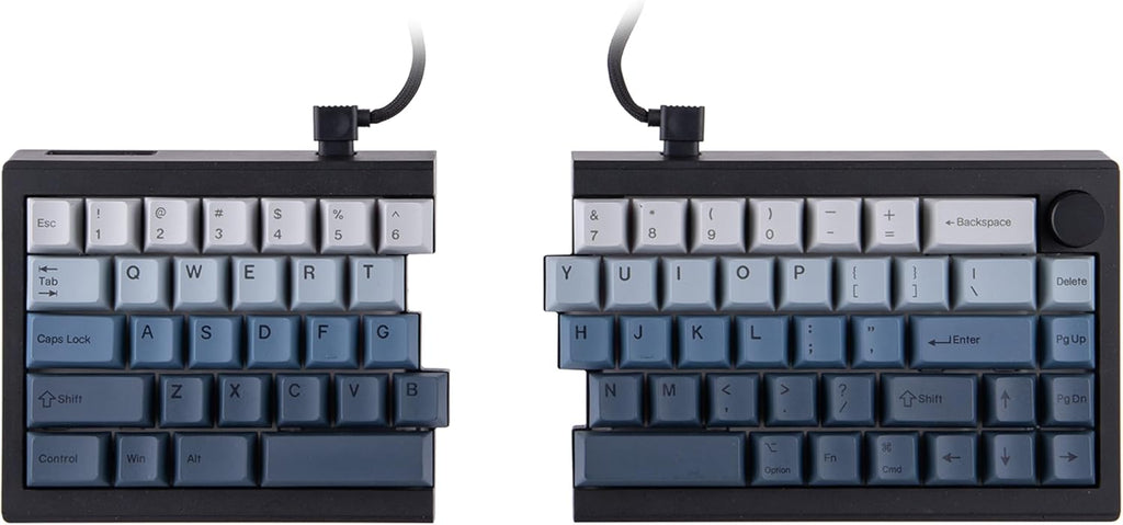 EPOMAKER Split65 QMK/VIA Programmable Keyboard, Wireless Mechanical Keyboard in 2.4Ghz/BT/Type-C, Ergonomic Gaming Keyboard in Split Layout with RGB Backlit (Flamingo Switch)