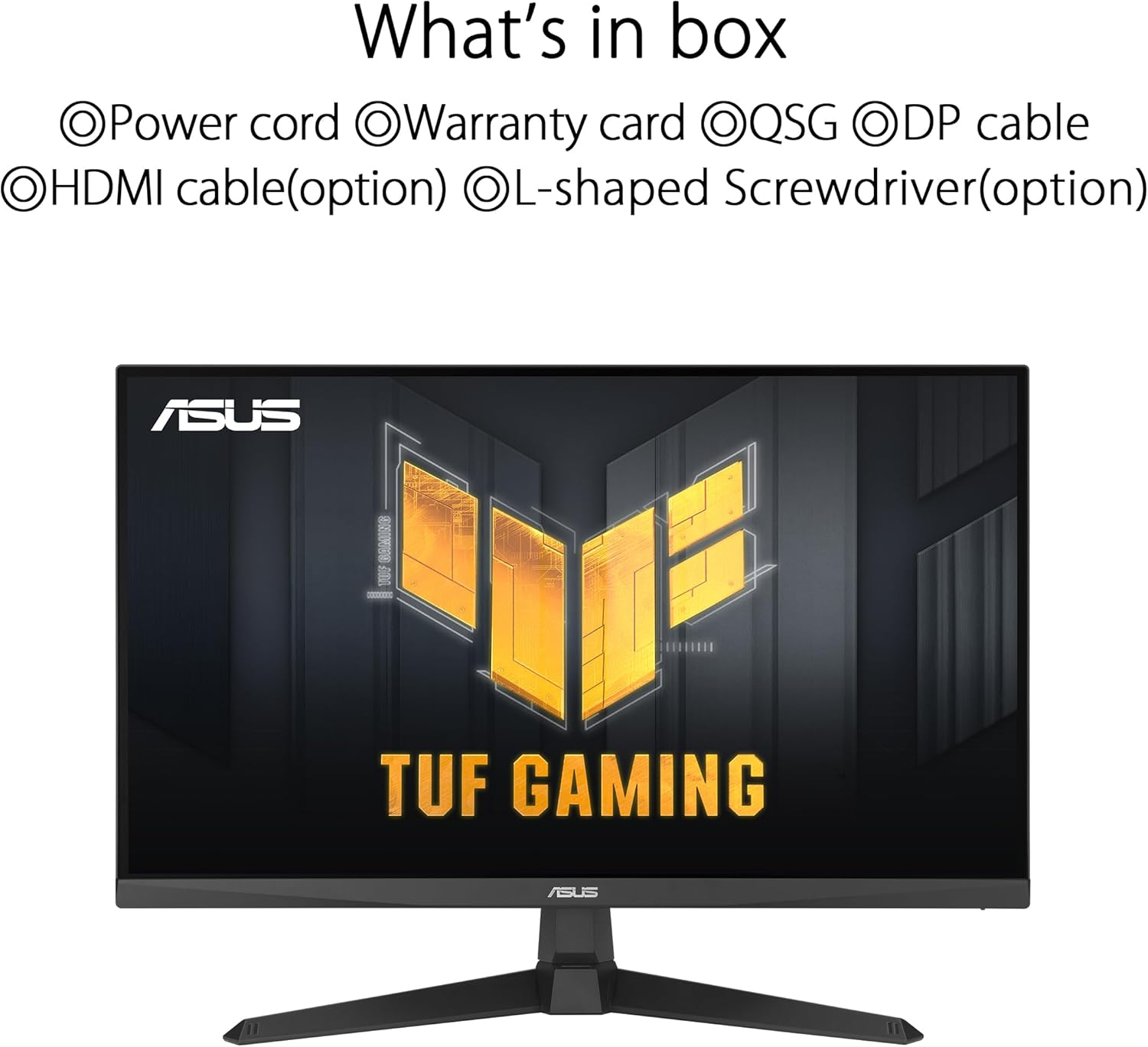 ASUS TUF Gaming 24' (23.8 inch viewable) 1080P Monitor (VG249Q3A) - Full HD, 180Hz, 1ms, Fast IPS, Extreme Low Motion Blur, FreeSync Premium, Speakers, DisplayPort, HDMI, Variable Overdrive, 99% sRGB