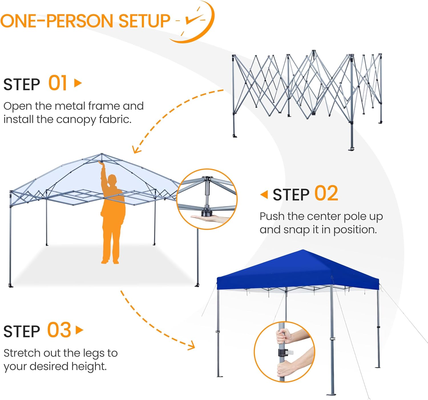 Yaheetech 12x12 Pop Up Canopy Easy Set-up Tent, Portable Outdoor Canopy Instant Tent, Commercial Gazebo with Wheeled Carry Bag & 4 Sandbags for Home, Party & Outdoor Activities, Blue