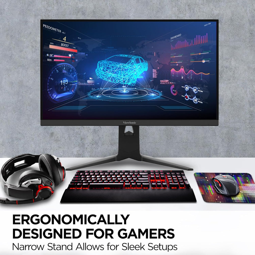 ViewSonic XG2736-2K 27 Inch 1440p Gaming Monitor, IPS with 240Hz and 0.5ms for Pro-Level Gameplay, FreeSync Premium and G-Sync Compatible, Advanced Ergonomics, 65W USB-C, HDMI, and DisplayPort Inputs