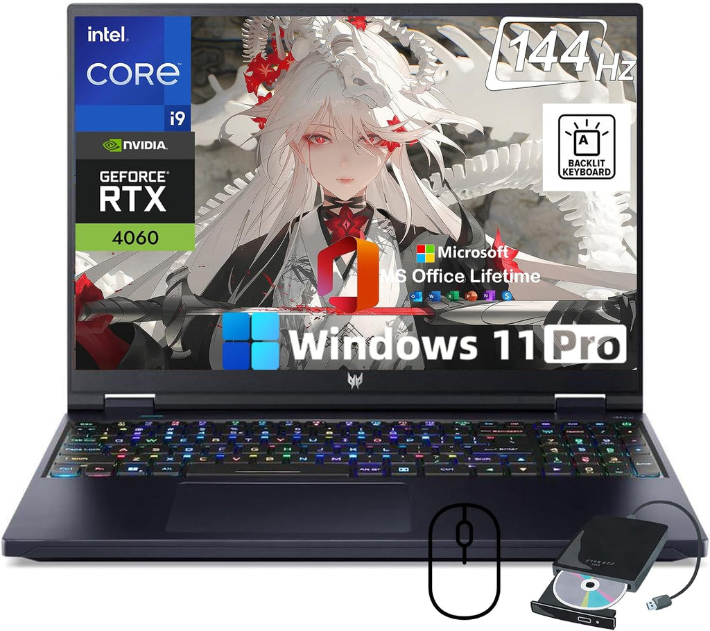 Acer Nitro V 15 Gaming Laptop - Intel 13 Gen Core i9-13900H - GeForce RTX 4060-15.6' 144 Hz IPS Display - 64 GB DDR5-2 TB SSD- Backlit Keyboard - Windows 11 Pro - Microsoft Office Lifetime