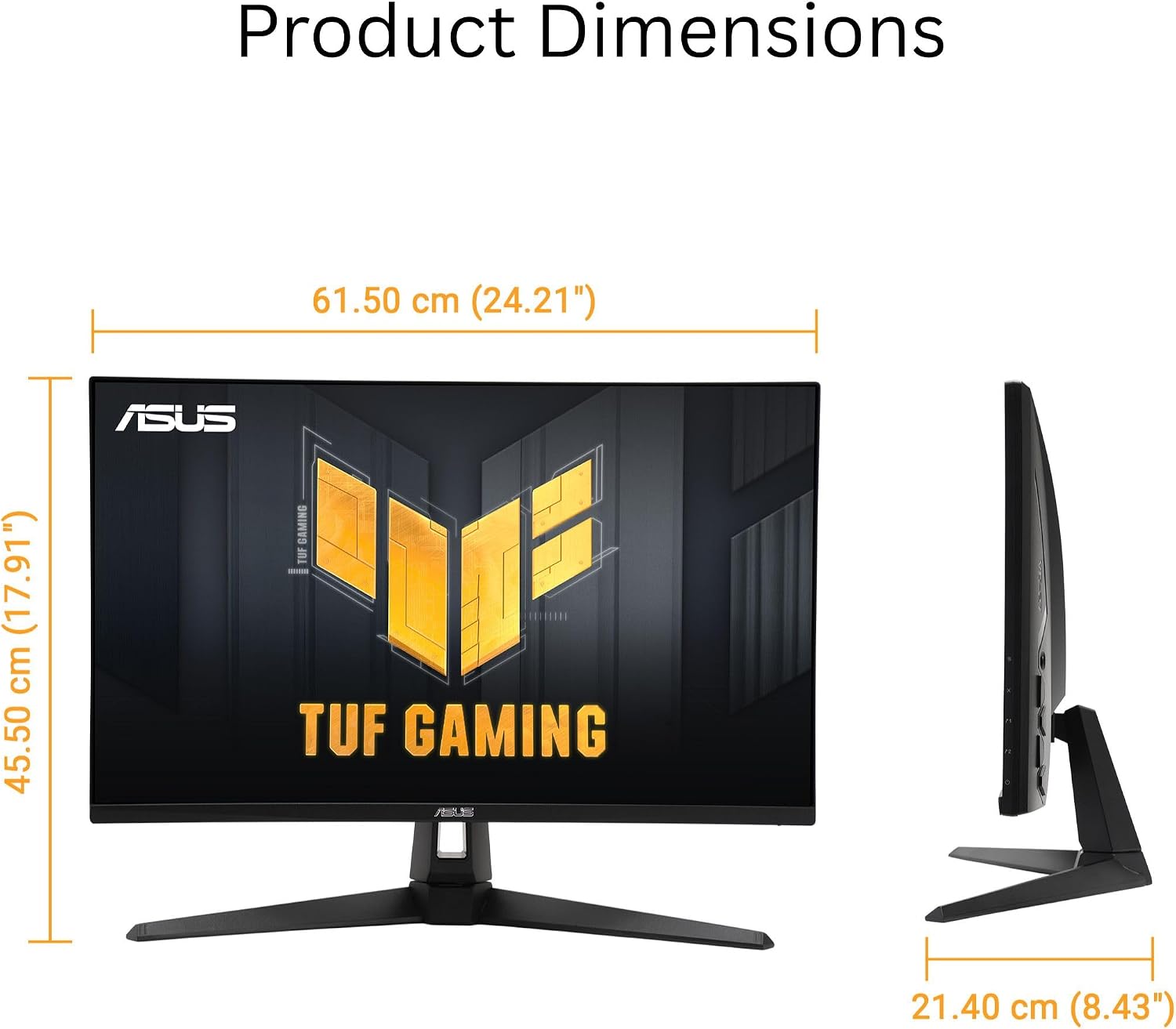 ASUS TUF Gaming 27' 1440P Monitor (VG27AQM5A) - QHD (2560x1440), 300Hz, Fast IPS, Extreme Low Motion Blur Sync, 0.3ms, Speaker, 95% DCI-P3, Shadow Boost, DisplayWidget Center, 3 yr Warranty